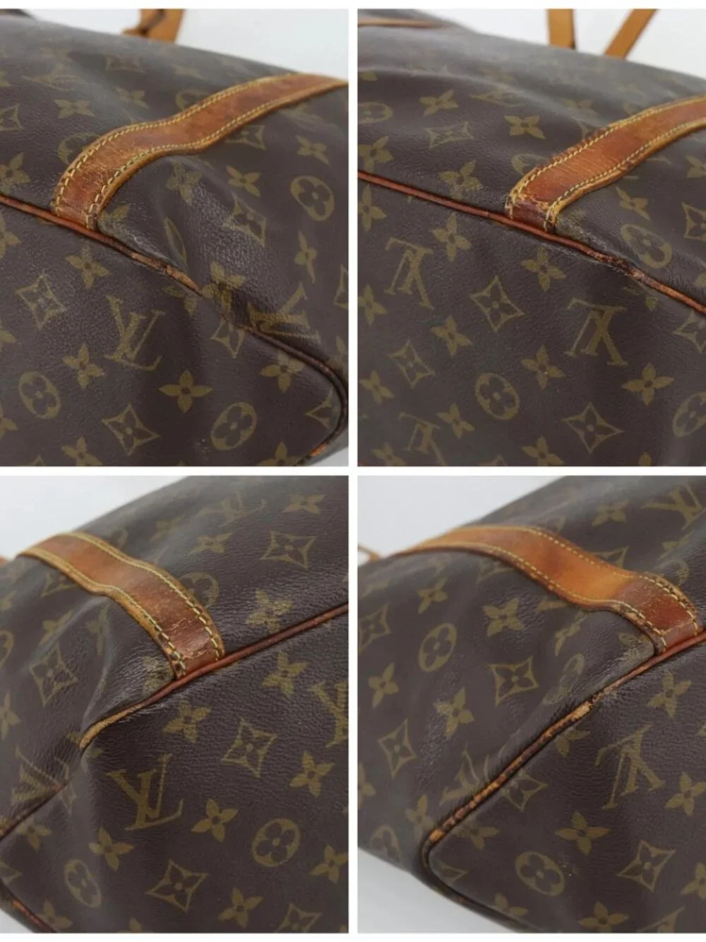 LOUIS VUITTON Monogram Sac Shopping Tote Bag M51108 LV Auth bs35832